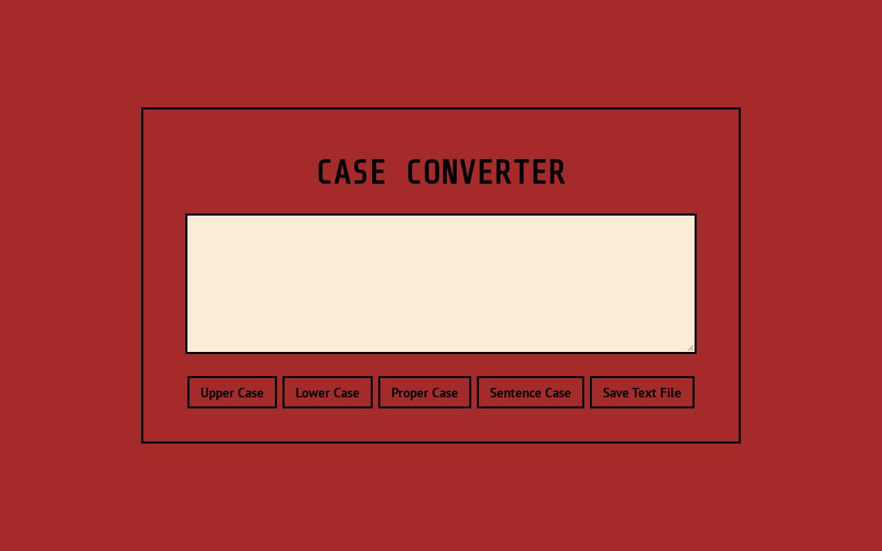 Case converter — the page as it looks right now